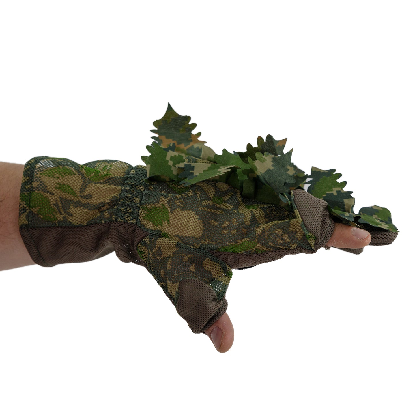 3D Leaf Suit Gloves - Brown Oak - Alder - Green - S